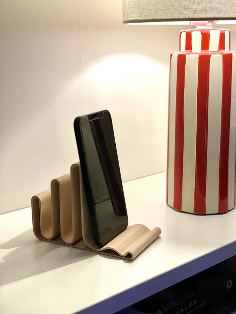 Chân đế điện thoại di động kiểu dáng hiện đại, uốn lượn - Image 1