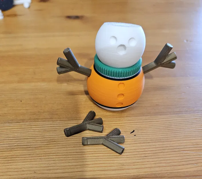 Tay người tuyết cho snowman 3d-printy (và có thể cả bí ngô) - Image 2