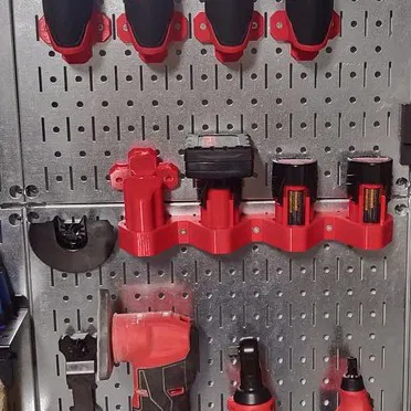 Giá đỡ Dụng cụ & Pin Milwaukee M12 cho Wall Control / Pegboard