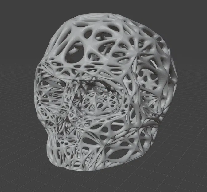 Mẫu Đầu Lâu Voronoi Phong Cách Low Poly - Image 1