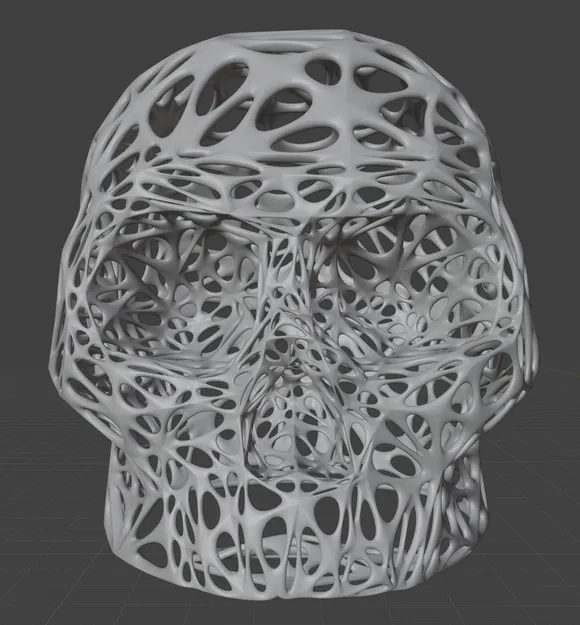 Mẫu Đầu Lâu Voronoi Phong Cách Low Poly - Image 2