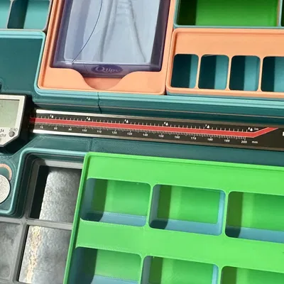 Hộp Đựng Kìm Kẹp Thước Adoric Gridfinity - Bản Phẳng, Hộp Không Chữ Nhật