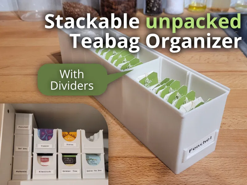 Hộp Đựng Trà Túi Lọc Xếp Chồng Có Vách Ngăn - Image 1