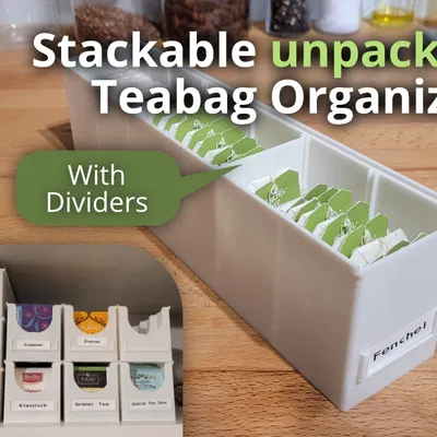 Hộp Đựng Trà Túi Lọc Xếp Chồng Có Vách Ngăn