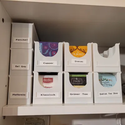 Hộp Đựng Trà Túi Lọc Xếp Chồng Có Vách Ngăn