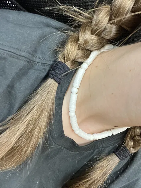 Dây chuyền "pearl and puka beachy dupe necklace" phiên bản in 3D - Image 2