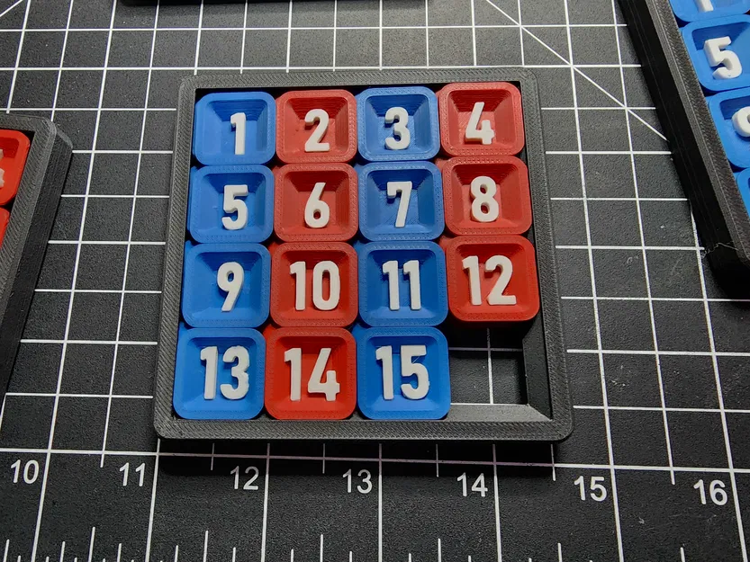 Bộ Xếp Hình Trượt 15 Số In Tại Chỗ - Bản In Đa Màu - Image 2