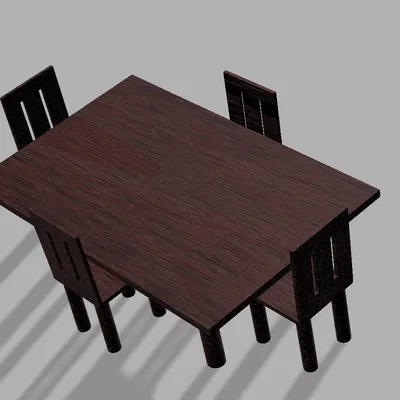 Bàn và ghế cho nhà búp bê