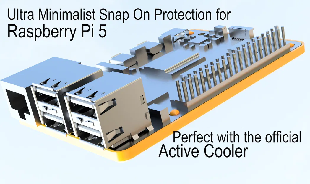 Vỏ Bảo Vệ Raspberry Pi 5 Tối Giản Dạng Ốp - Image 1