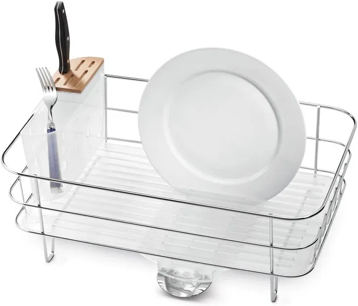 Chặn Dao Trên Cho Kệ Chén Khung Kẽm Simplehuman (Có Vòi Nhỏ) - Image 2