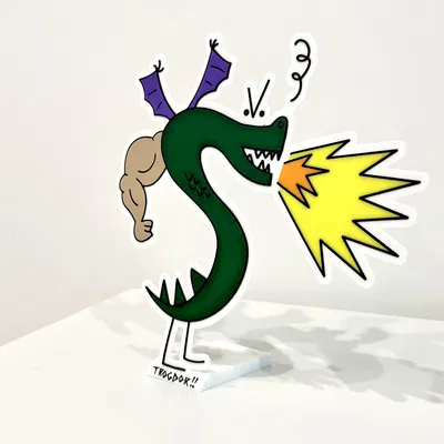 Trogdor the Burninator - Mô hình in đa sắc màu