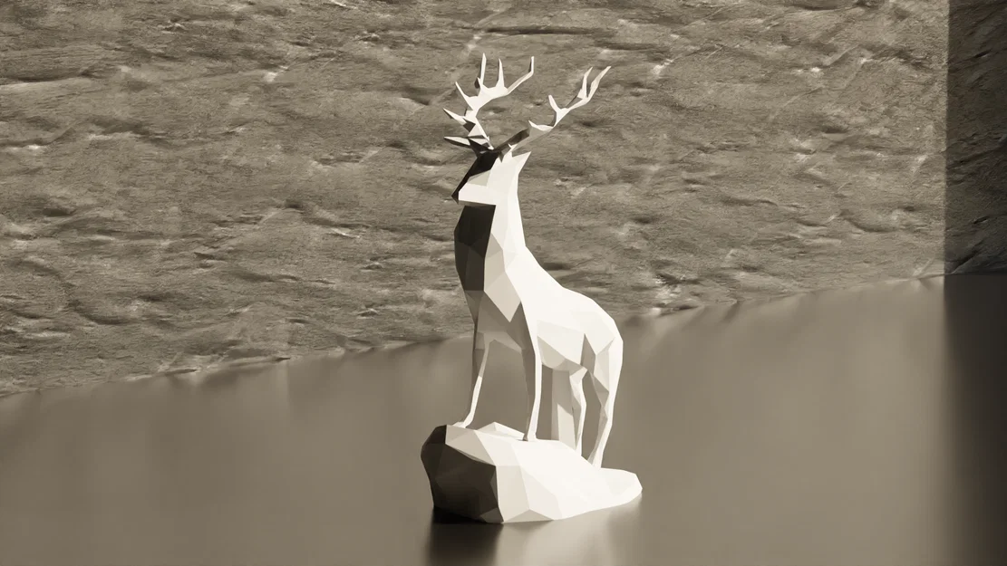 Con Nai - Phong Cách Low Poly (Trang Trí) - Image 3