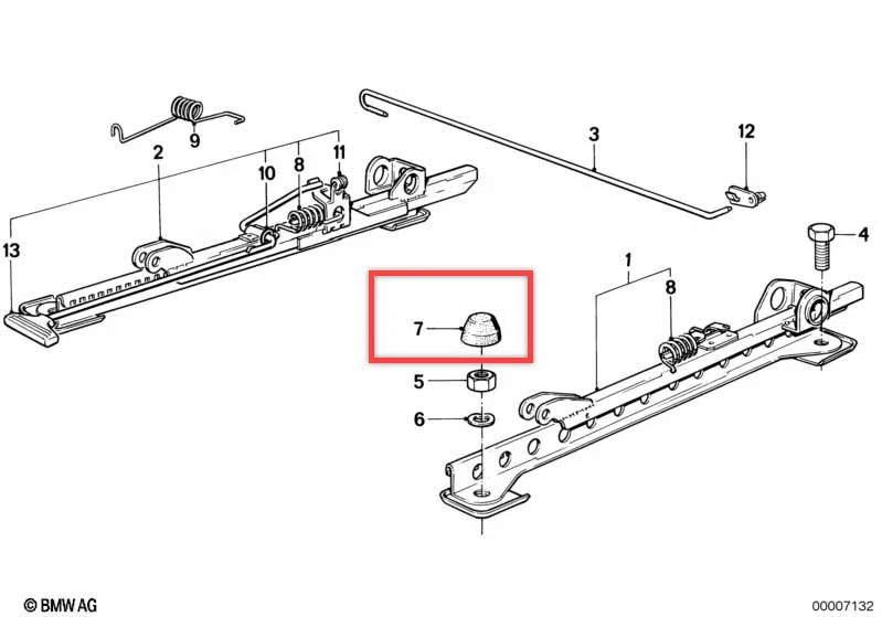 Nắp Chụp Ốc Trượt Ghế Trước BMW E30 Đời Đầu (52 10 1 913 670) - Image 3