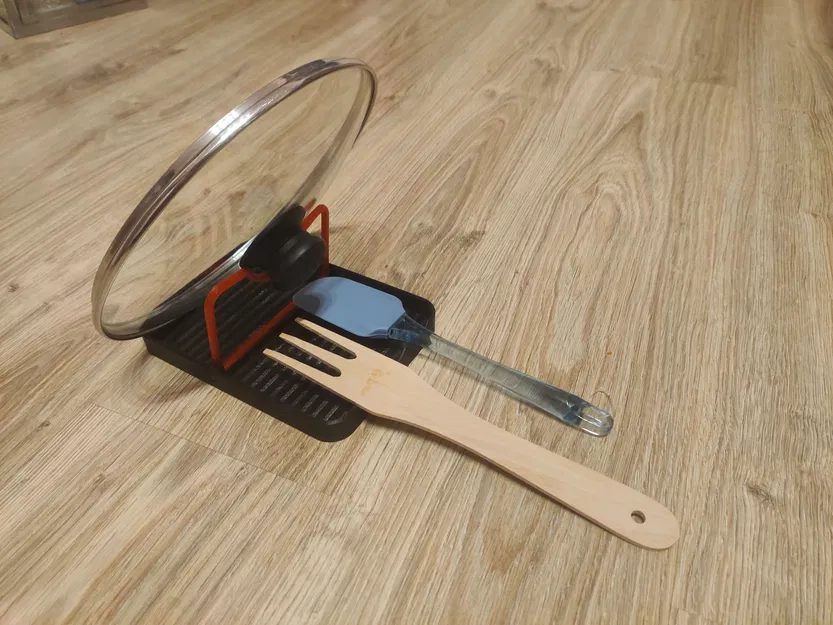 Giá đỡ nắp nồi và khay hứng nước gập gọn 2 trong 1 - Image 1