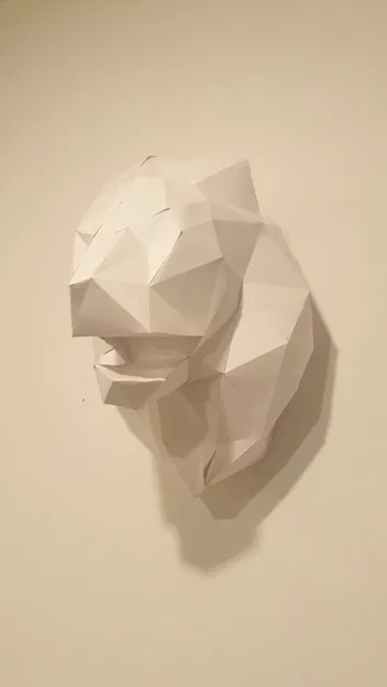 Đầu Sư Tử Gấp Gọn Phong Cách Low Poly - Image 1