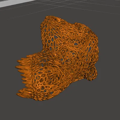 Mô Hình Đầu Khủng Long Bạo Chúa T-Rex Hiệu Ứng Voronoi