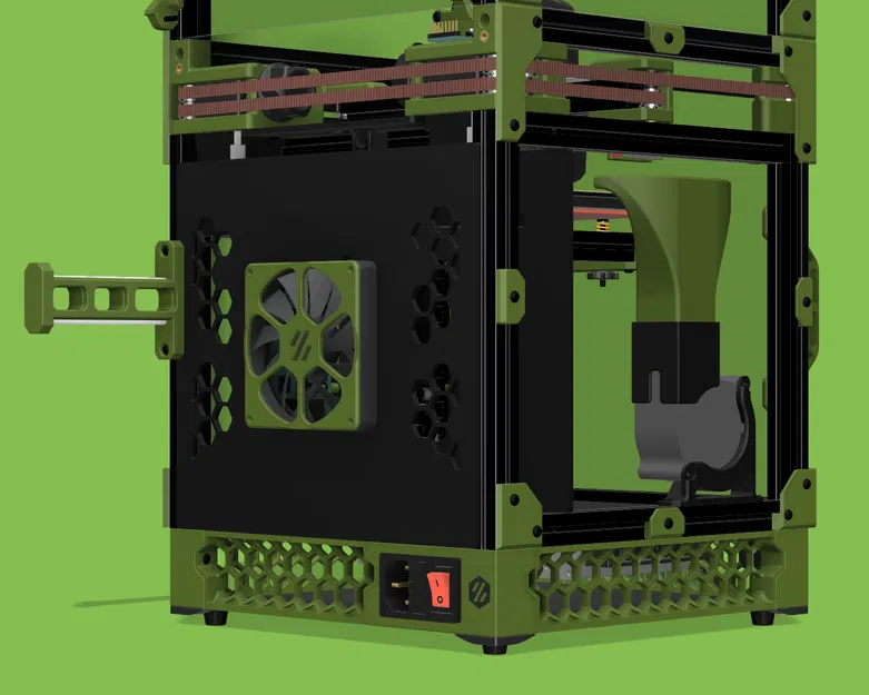 Tấm Panel Sau Voron V0.2 Hạ Cấp Có Quạt MCU 8010 - Image 1