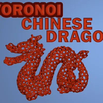 Rồng Trung Hoa Phong Cách Voronoi
