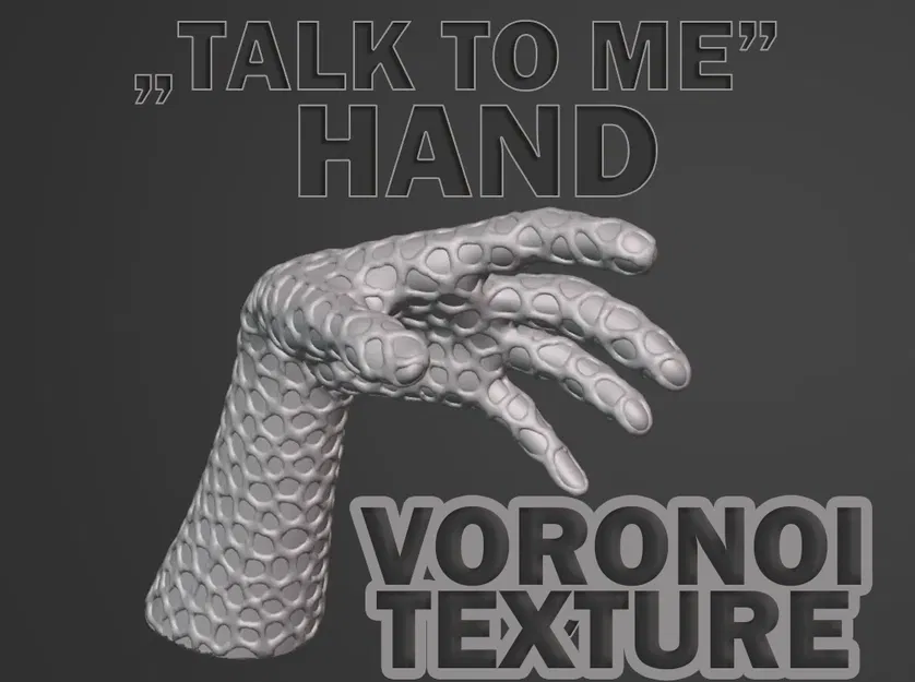 Mô Hình Bàn Tay Phong Cách Voronoi - Image 1