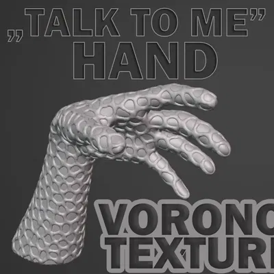 Mô Hình Bàn Tay Phong Cách Voronoi