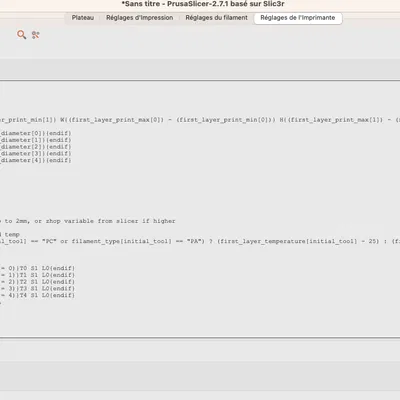 Start G-code cho đường xả nhựa trên khay máy PRUSA XL 5T