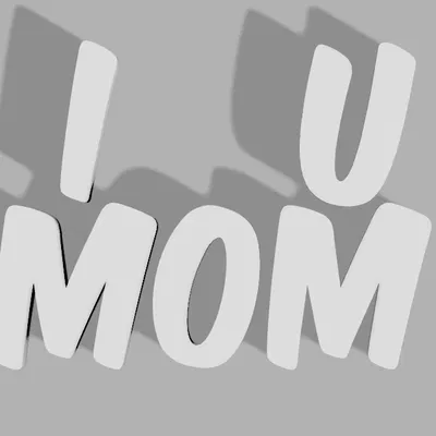 Đèn LED "I Love You MOM"