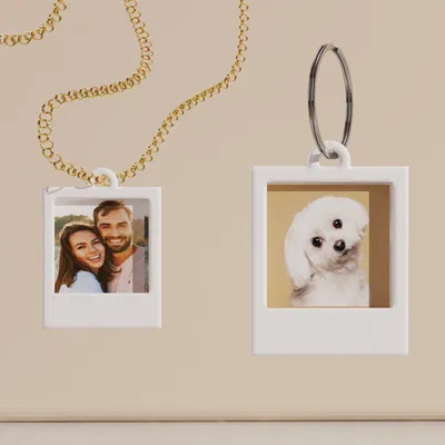 Mặt Dây Chuyền/Móc Khóa Ảnh Polaroid Tức Thời