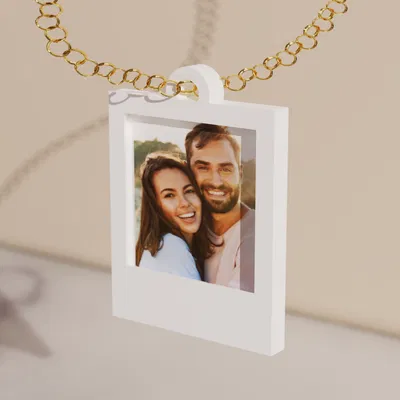 Mặt Dây Chuyền/Móc Khóa Ảnh Polaroid Tức Thời