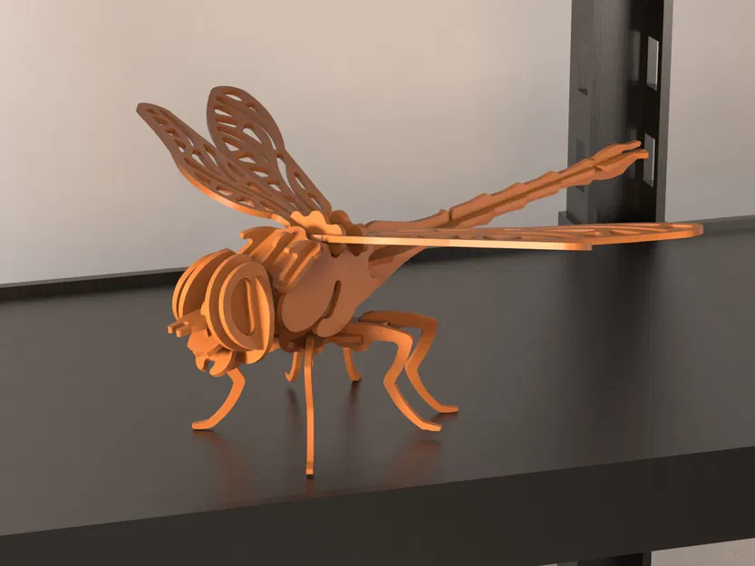 Mô hình ghép hình 3D con chuồn chuồn - Image 1