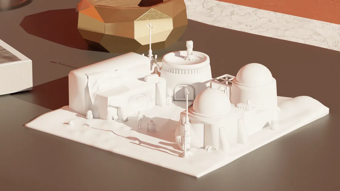 C3-PO, R2-D2, Tatooine - Trang Trí Nhà Cửa Star Wars - Image 1