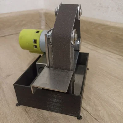 Khay hứng bụi cho máy mài mini bằng dây đai