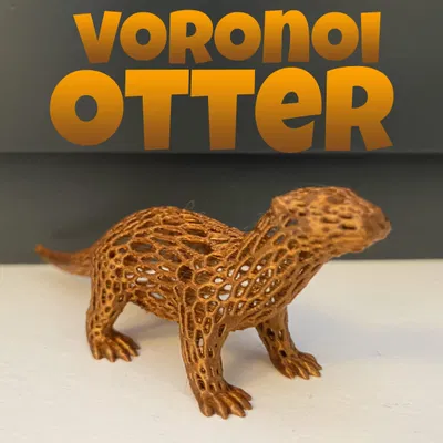 Mô Hình 3D Rái Cá Voronoi Thanh Lịch