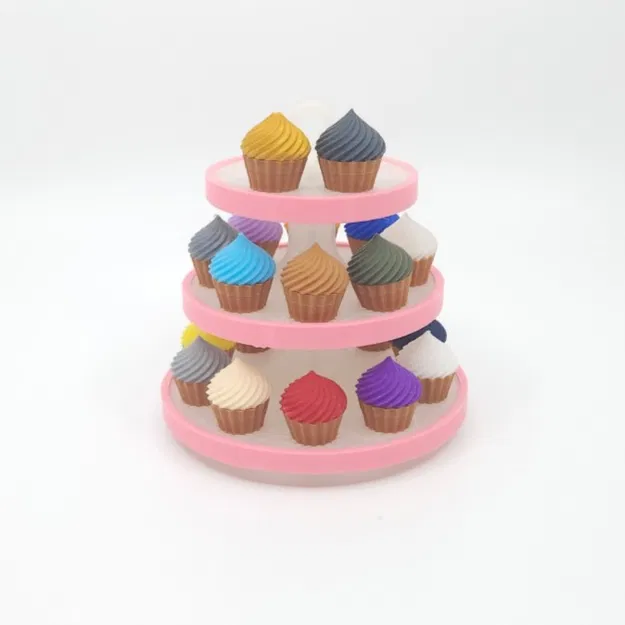 Mô Hình Mẫu Filament - Hộp Bánh Cupcake (24 Cái) - Image 1