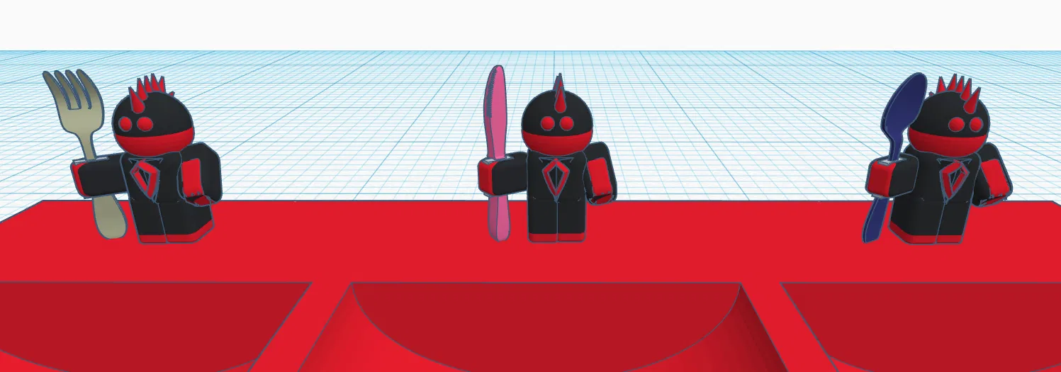 Ống Cắm Dao Kéo Có Hình Người Phía Sau - Image 1