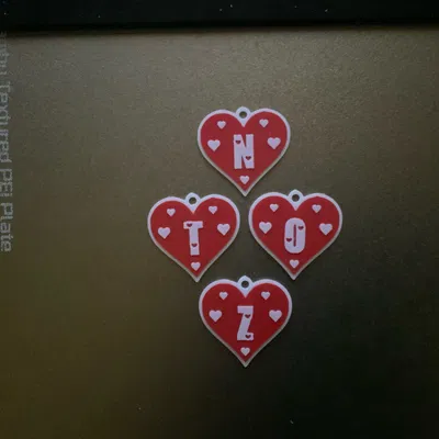 Bộ Chữ Cái Trái Tim Tình Yêu 2/2, Móc Khóa Valentine / Mặt Dây Chuyền