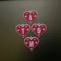 Bộ Chữ Cái Trái Tim Tình Yêu 1/2 - Móc Khóa / Charm Dây Chuyền Valentine - Thumbnail 2