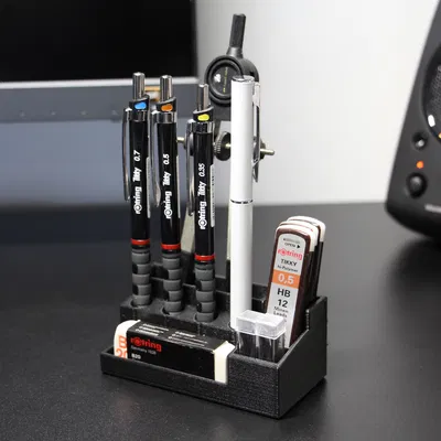 Hộp Đựng Bút + Khe Cắm La Bàn