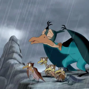 Cảnh Phim The Land Before Time: Vách Đá Pírkova Với Tổ Ấm Của Mẹ Bé Khủng Long