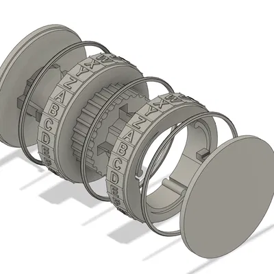 Vòng Giải Mã Caesar - Chữ Cái Tiếng Anh - Bản C - Chữ Cái Xoay