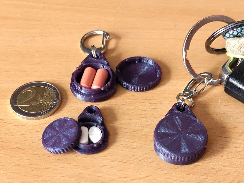 Hộp Đựng Thuốc Mini Móc Khóa, Nhiều Kích Cỡ - Image 1