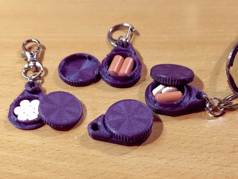 Hộp Đựng Thuốc Mini Móc Khóa, Nhiều Kích Cỡ - Image 3