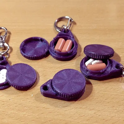 Hộp Đựng Thuốc Mini Móc Khóa, Nhiều Kích Cỡ