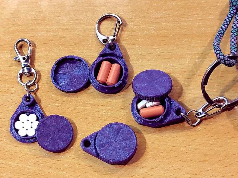 Hộp Đựng Thuốc Mini Móc Khóa, Nhiều Kích Cỡ - Image 4