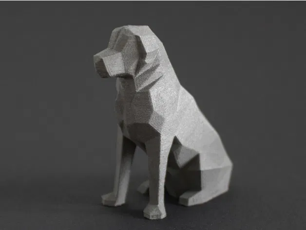 Chó Vàng Golden Retriever Low Poly - Beto - Image 1
