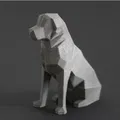 Chó Vàng Golden Retriever Low Poly - Beto - Thumbnail 1