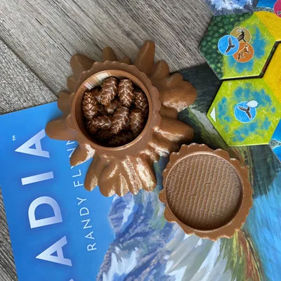 Hộp Hình Khúc Gỗ Đựng Nón Thông Cascadia