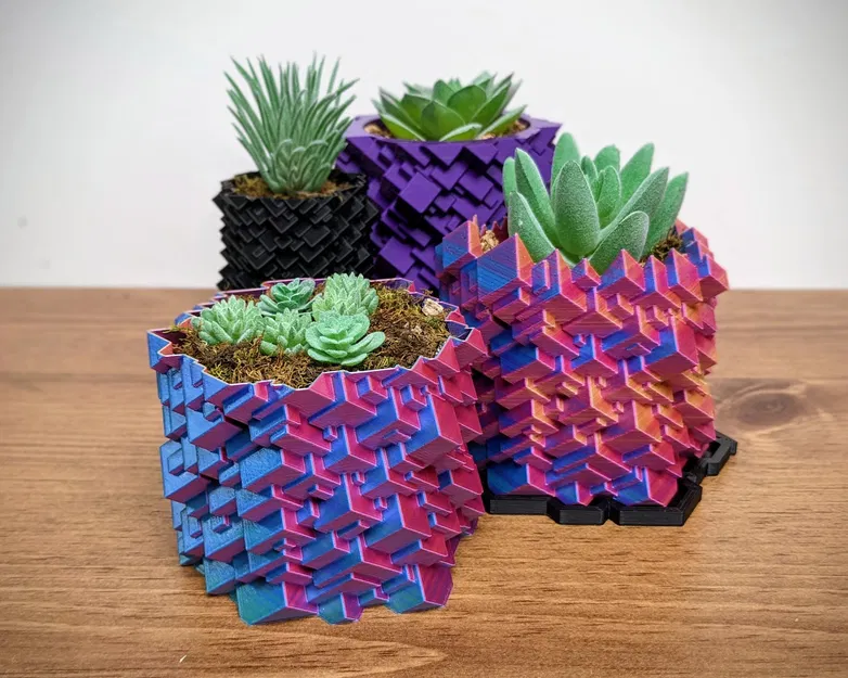 Chậu Cắm Hoa "Glitch Planter" - Image 1