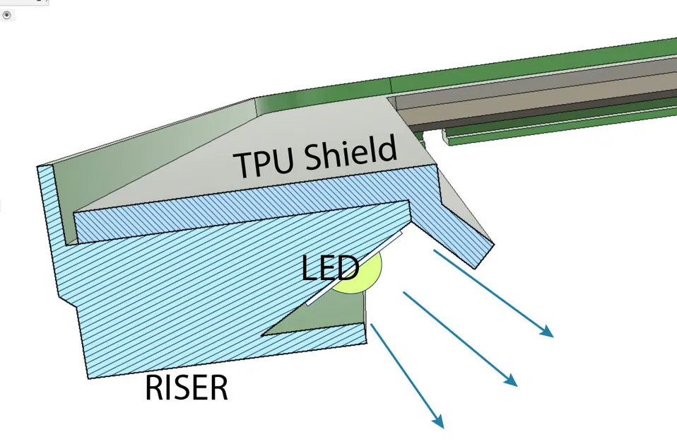 Giá Đỡ Kính Trên BambuLab 4 COB LED Remix Có Chắn Sáng - Image 2