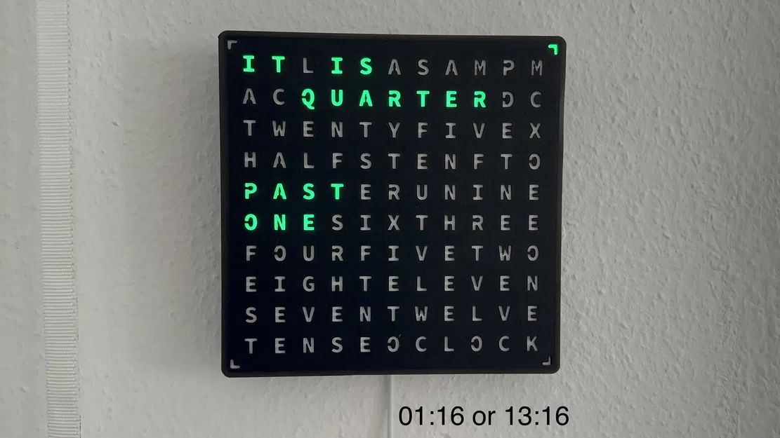 WordClock (2022) - Đồng hồ chữ LED đa chức năng - Image 1