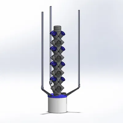 Tháp thủy canh Module tùy chỉnh có đèn trồng cây